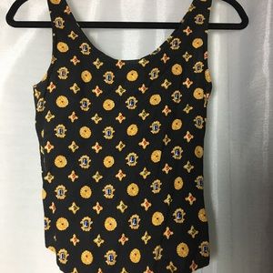 Francine Browner Tank Top w/ Gold and Jewel Design